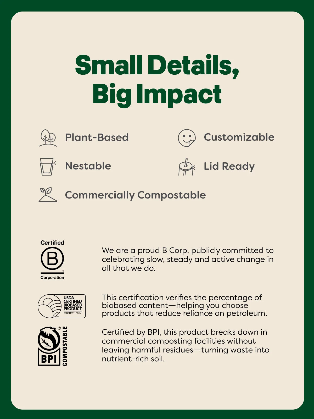 
                  
                    NATURAL Rounded Bottom Compostable Cup - Bulk - 1000/Case
                  
                